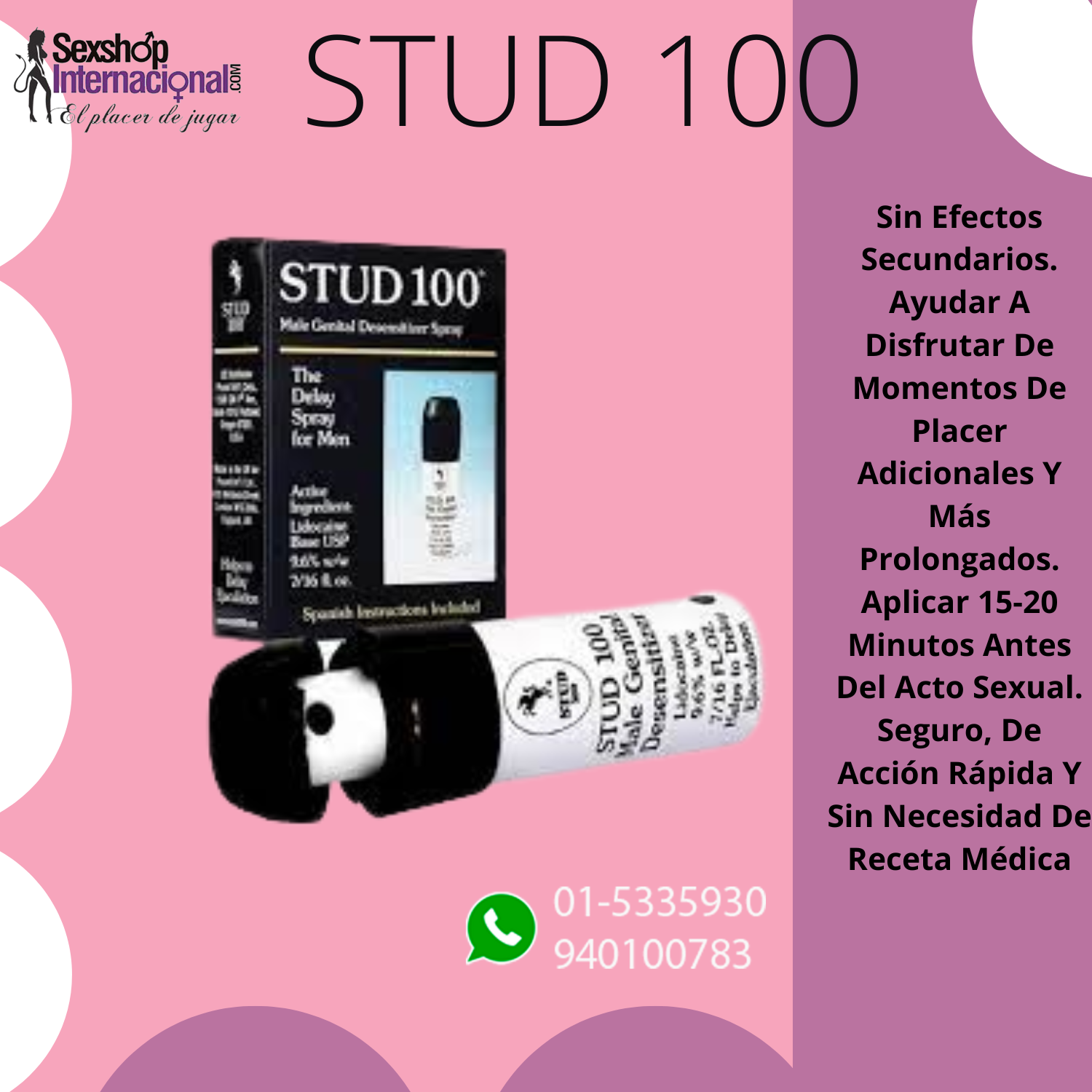 Spray Stud 100 la solución para la eyaculación precoz 